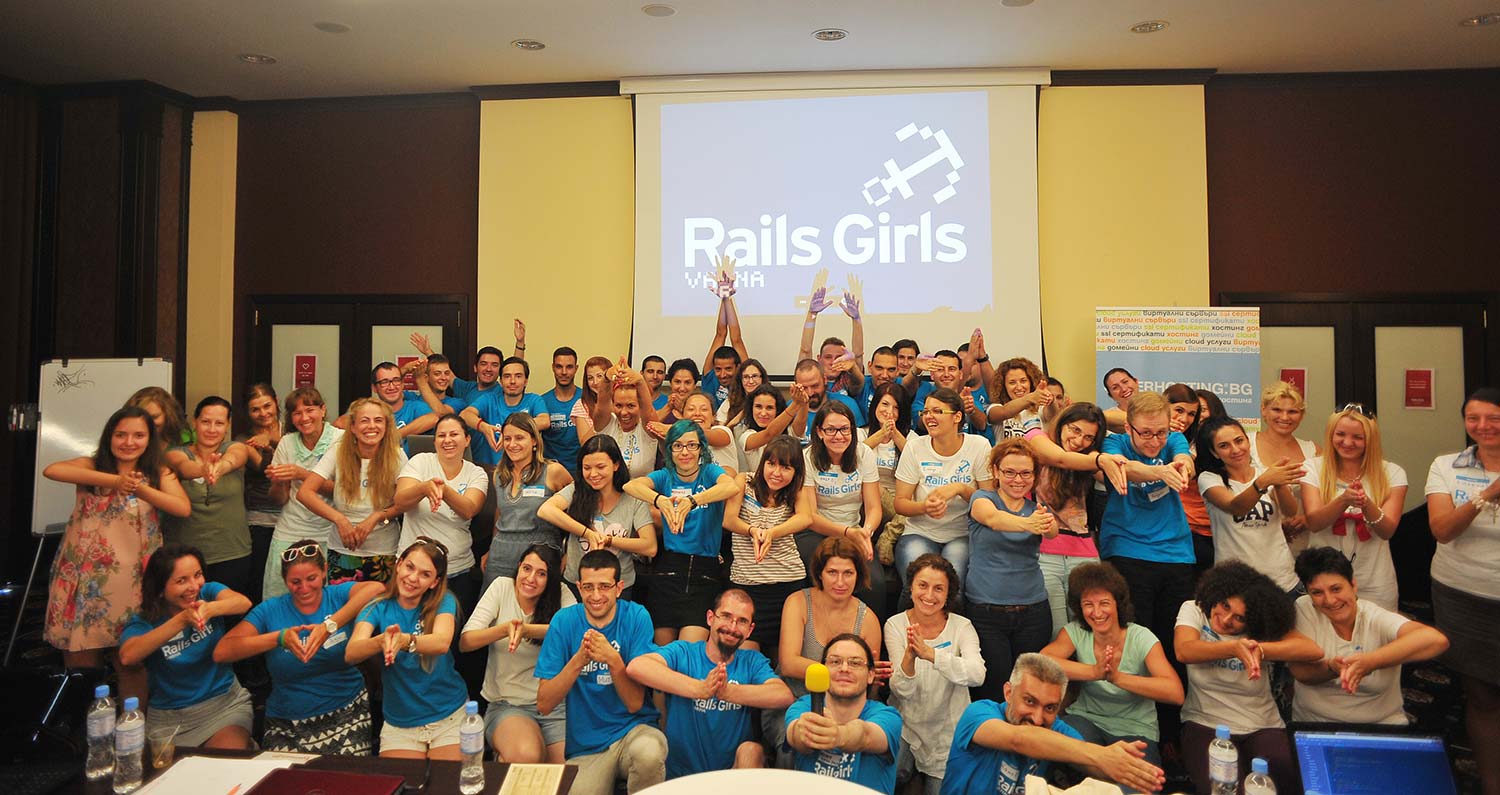 Rails Girls Varna 1.0 August 2015 Group Photo